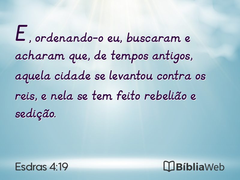 Esdras 4:19 em imagem para compartilhar