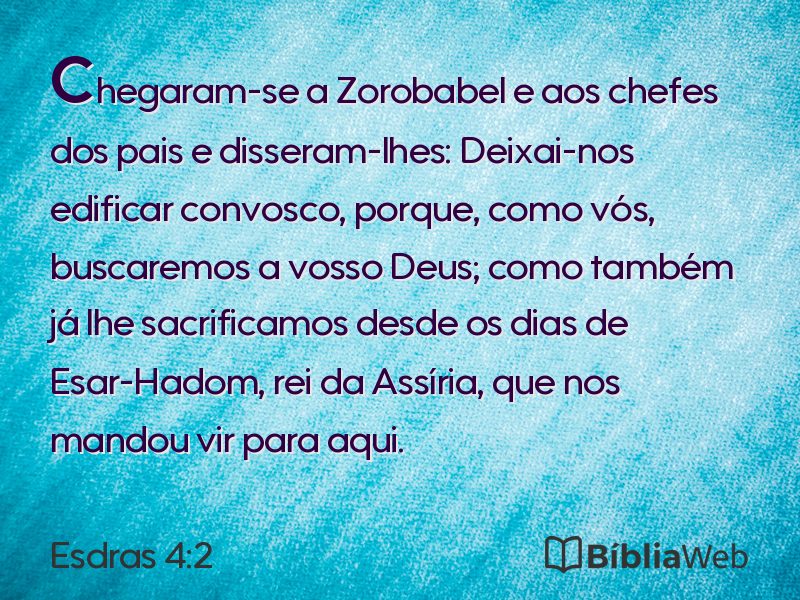 Esdras 4:2 em imagem para compartilhar