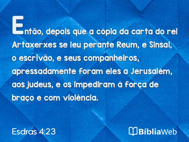 Esdras 4:23 em imagem para compartilhar