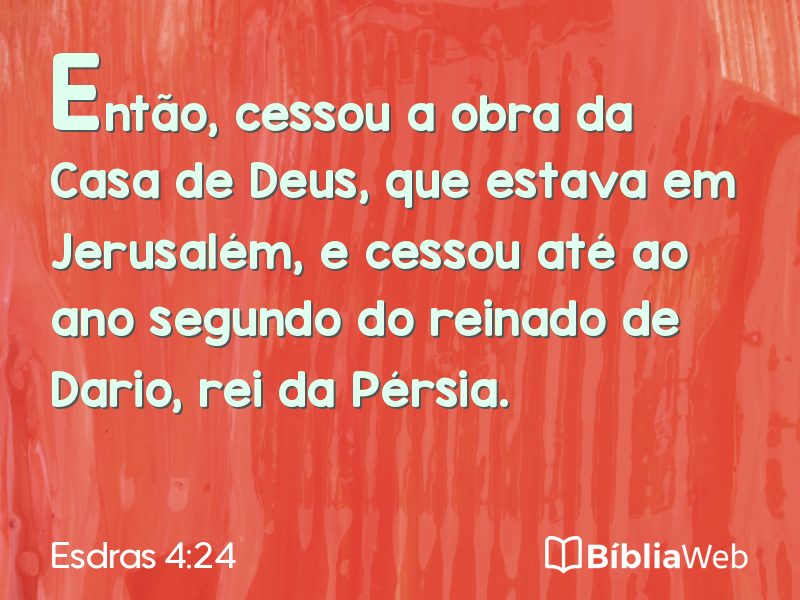 Esdras 4:24 em imagem para compartilhar