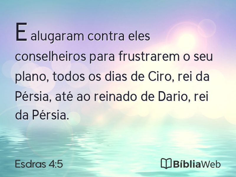 Esdras 4:5 em imagem para compartilhar