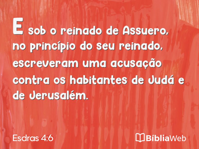 Esdras 4:6 em imagem para compartilhar