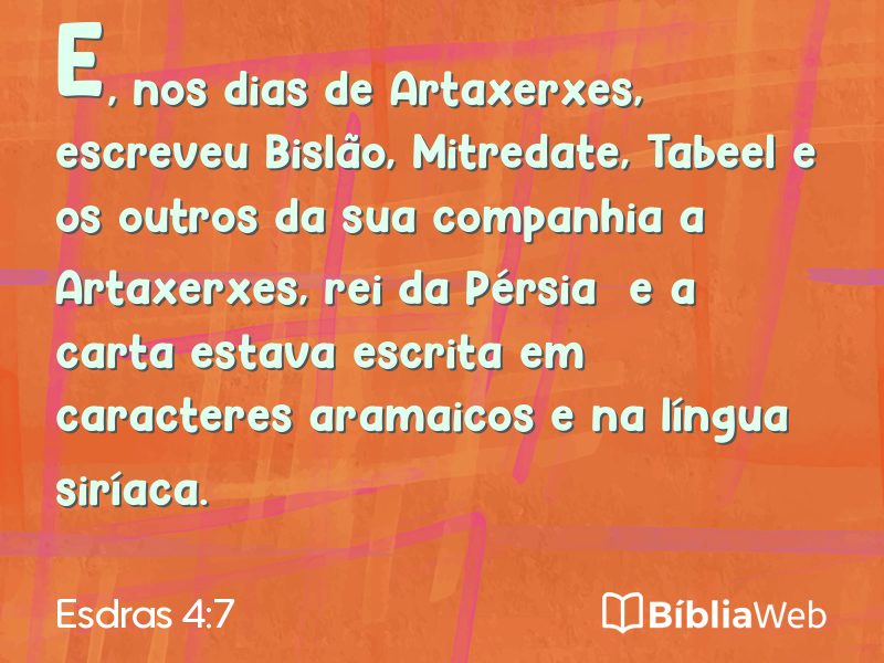 Esdras 4:7 em imagem para compartilhar