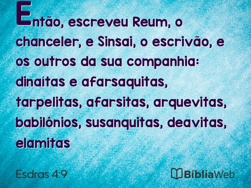 Esdras 4:9 em imagem para compartilhar