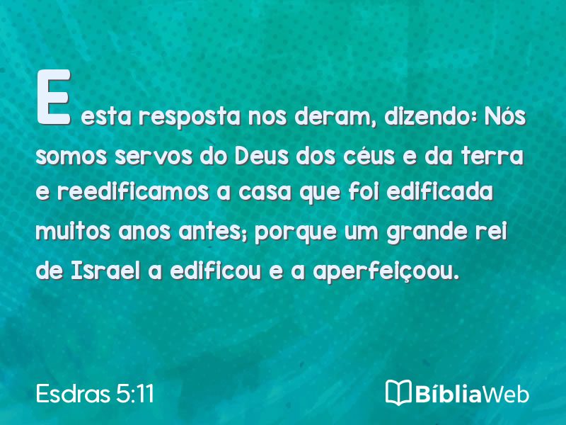Esdras 5:11 em imagem para compartilhar