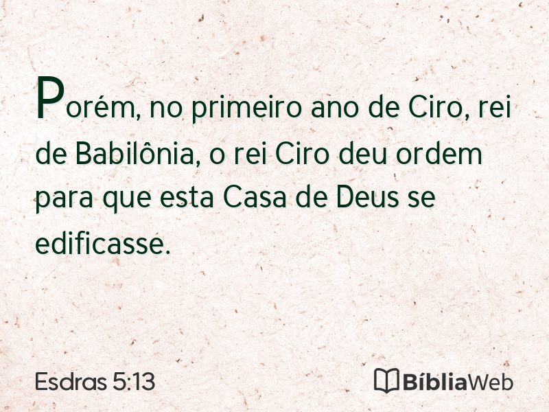 Esdras 5:13 em imagem para compartilhar
