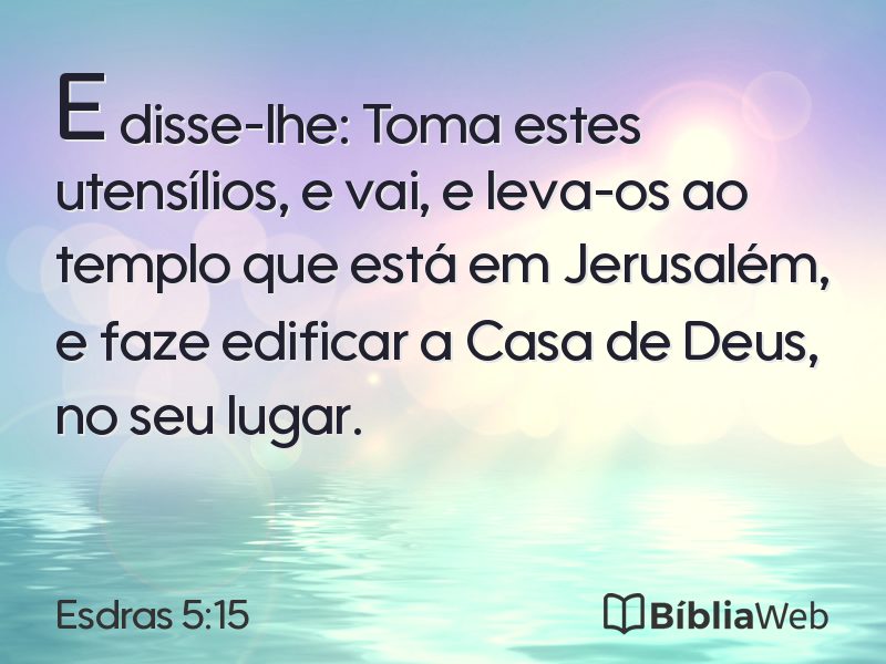 Esdras 5:15 em imagem para compartilhar