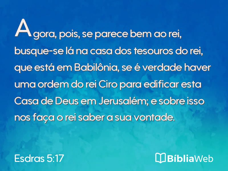 Esdras 5:17 em imagem para compartilhar