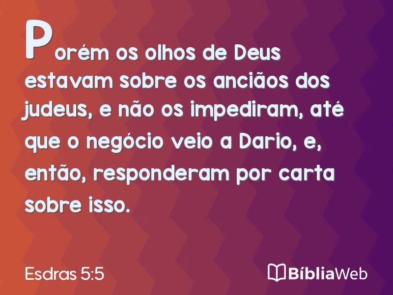 Esdras 5:5 em imagem para compartilhar