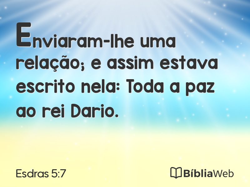 Esdras 5:7 em imagem para compartilhar