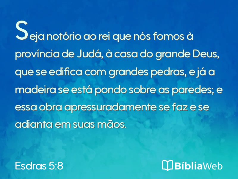 Esdras 5:8 em imagem para compartilhar