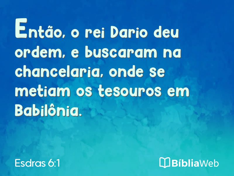 Esdras 6:1 em imagem para compartilhar