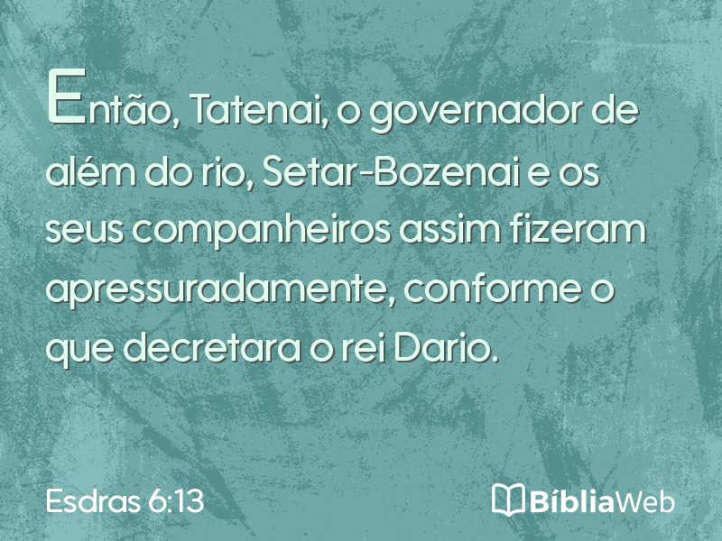 Esdras 6:13 em imagem para compartilhar
