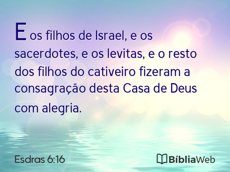 Esdras 6:16 em imagem para compartilhar