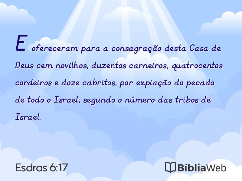 Esdras 6:17 em imagem para compartilhar