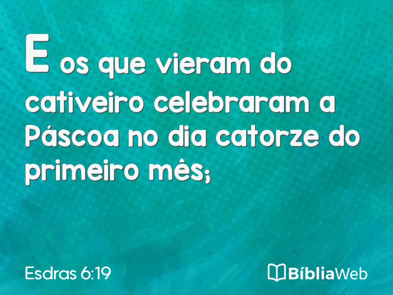 Esdras 6:19 em imagem para compartilhar