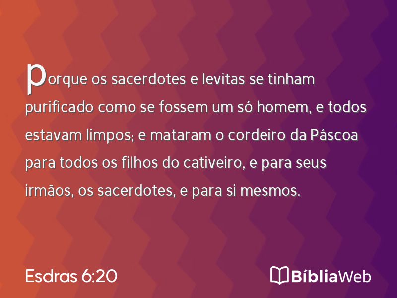 Esdras 6:20 em imagem para compartilhar