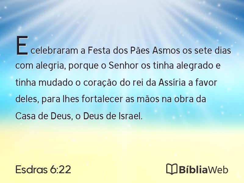 Esdras 6:22 em imagem para compartilhar