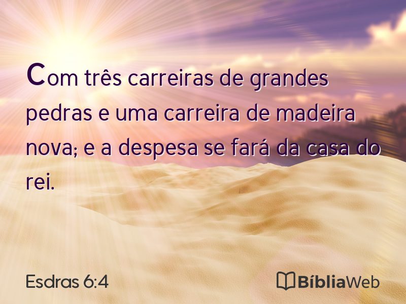Esdras 6:4 em imagem para compartilhar