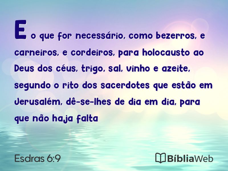 Esdras 6:9 em imagem para compartilhar