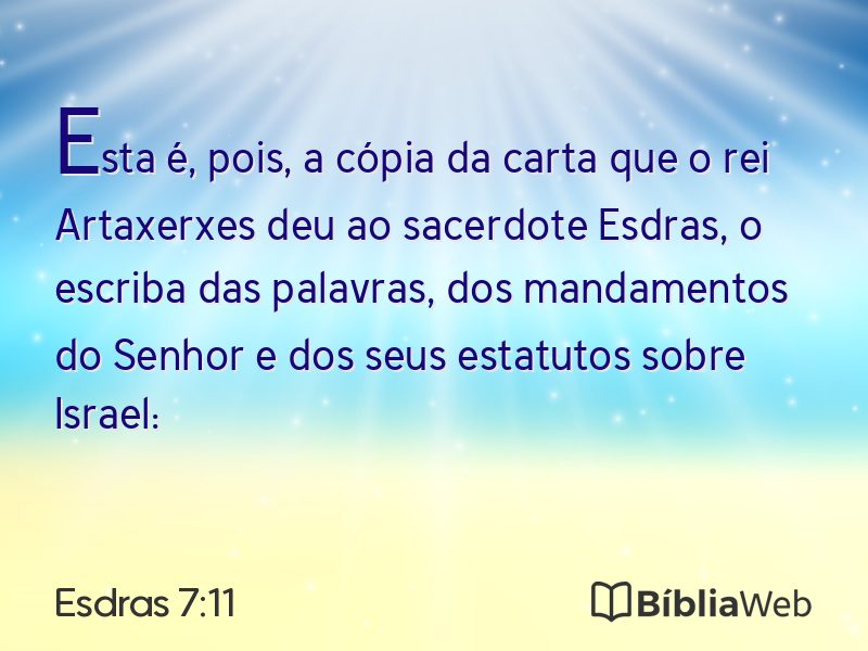 Esdras 7:11 em imagem para compartilhar