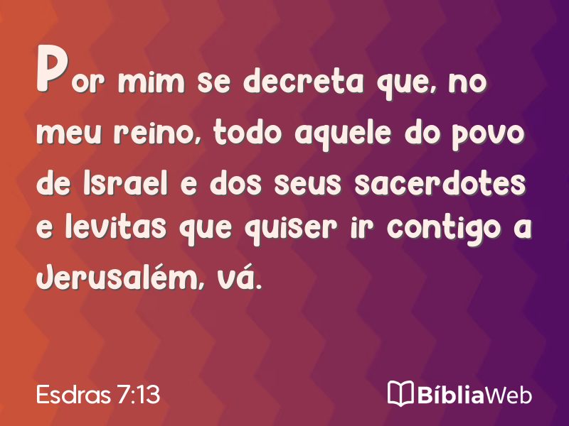 Esdras 7:13 em imagem para compartilhar