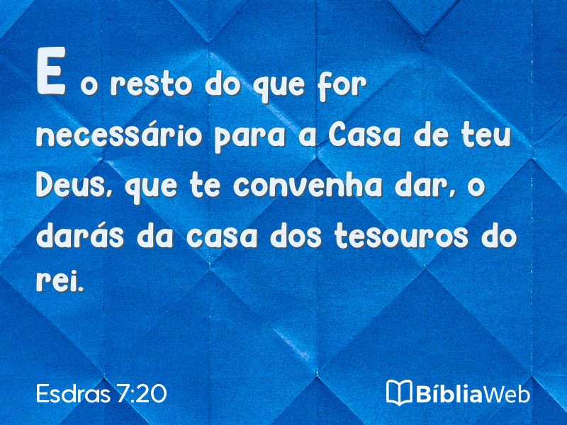 Esdras 7:20 em imagem para compartilhar
