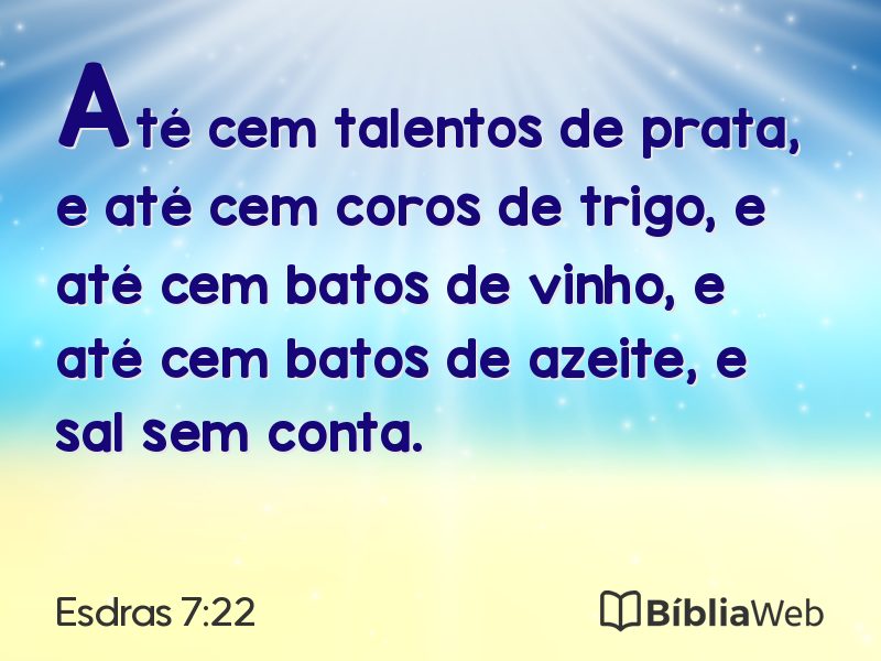 Esdras 7:22 em imagem para compartilhar