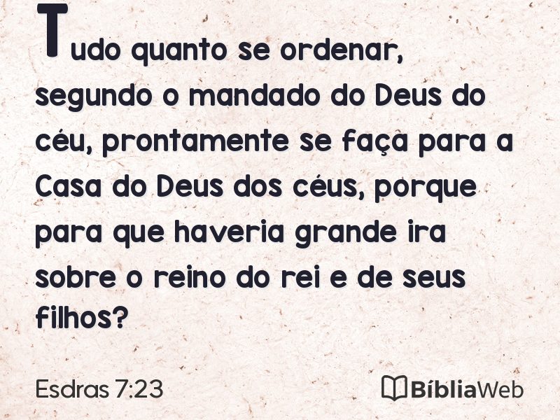 Esdras 7:23 em imagem para compartilhar