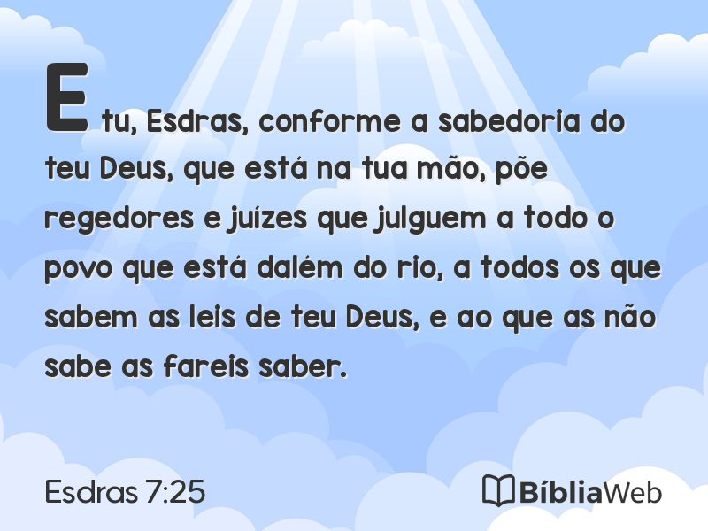 Esdras 7:25 em imagem para compartilhar
