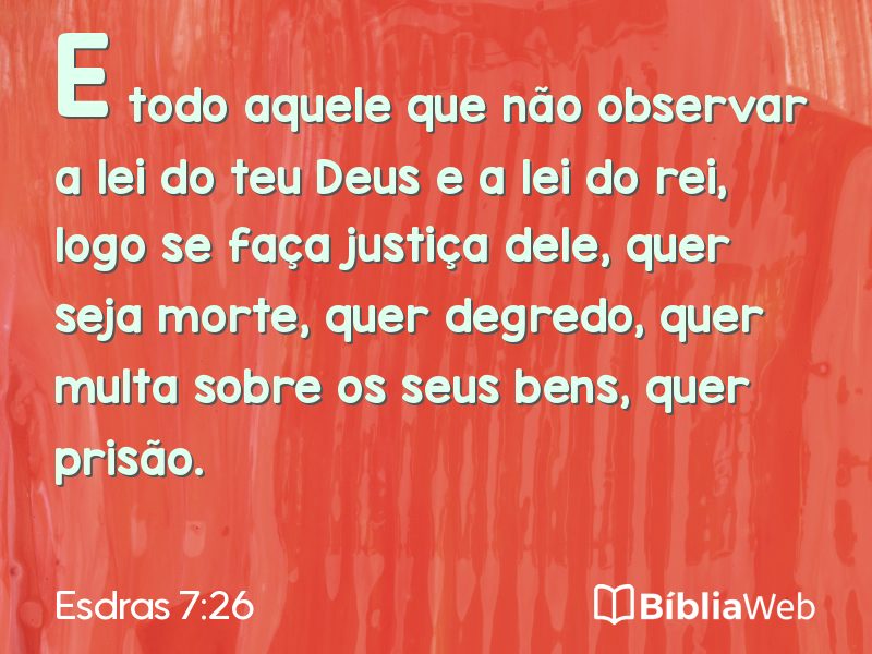 Esdras 7:26 em imagem para compartilhar