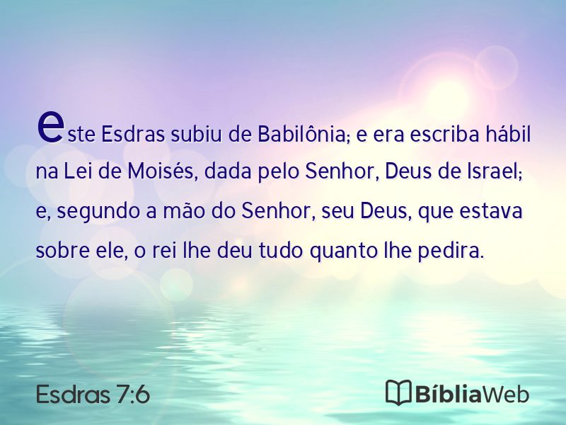 Esdras 7:6 em imagem para compartilhar