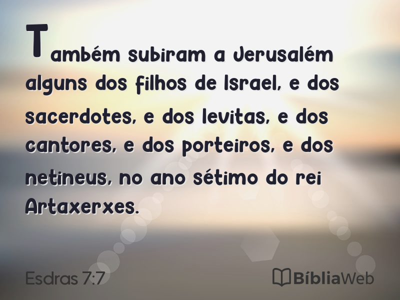 Esdras 7:7 em imagem para compartilhar