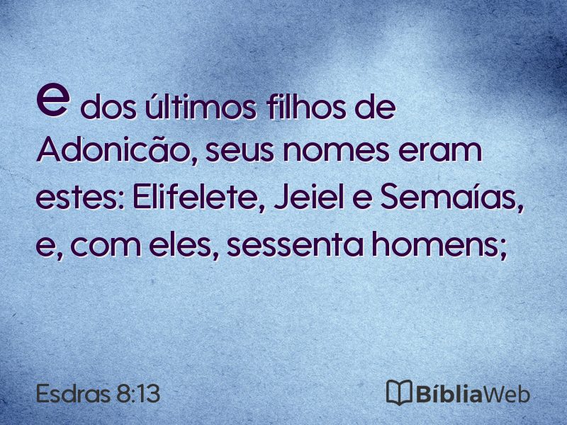 Esdras 8:13 em imagem para compartilhar