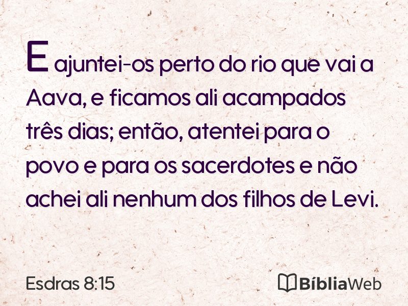 Esdras 8:15 em imagem para compartilhar