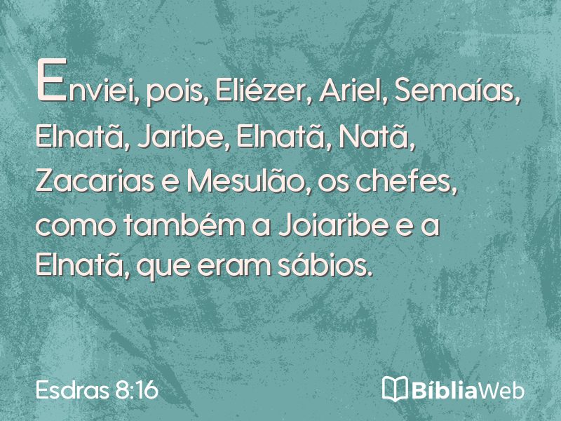Esdras 8:16 em imagem para compartilhar