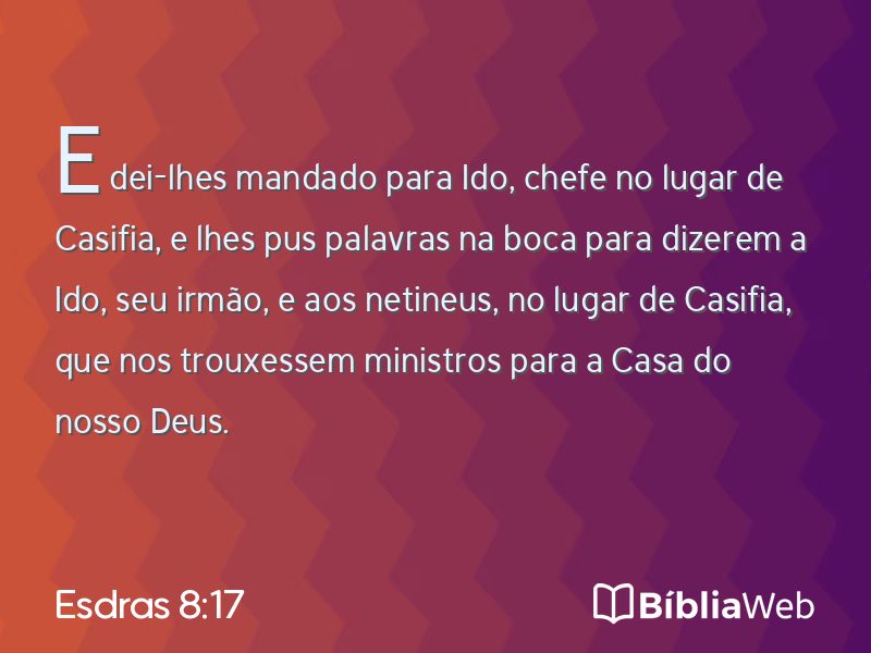 Esdras 8:17 em imagem para compartilhar