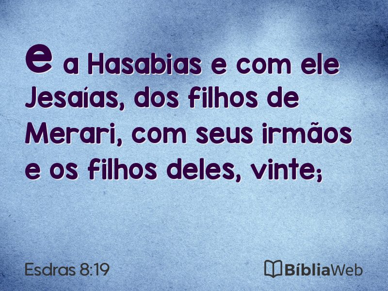 Esdras 8:19 em imagem para compartilhar