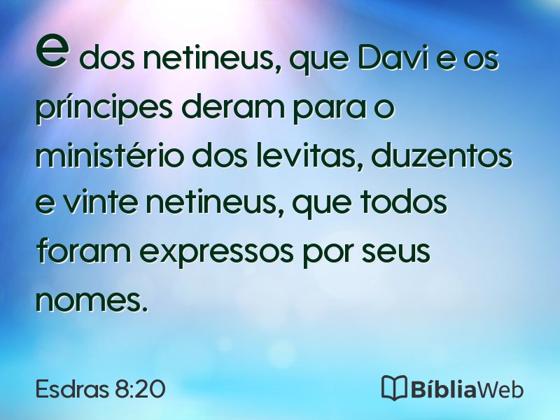 Esdras 8:20 em imagem para compartilhar