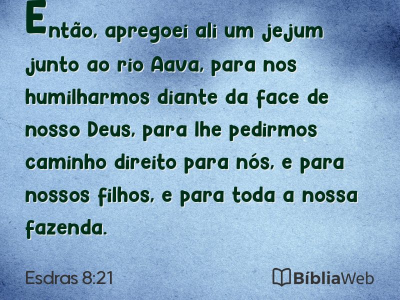 Esdras 8:21 em imagem para compartilhar