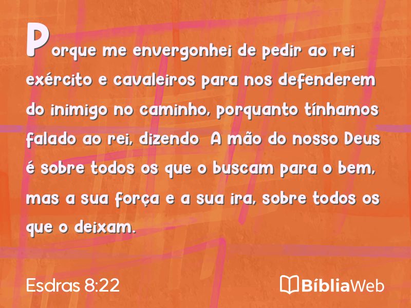 Esdras 8:22 em imagem para compartilhar