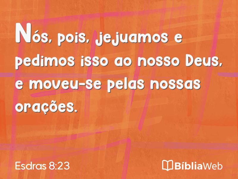 Esdras 8:23 em imagem para compartilhar