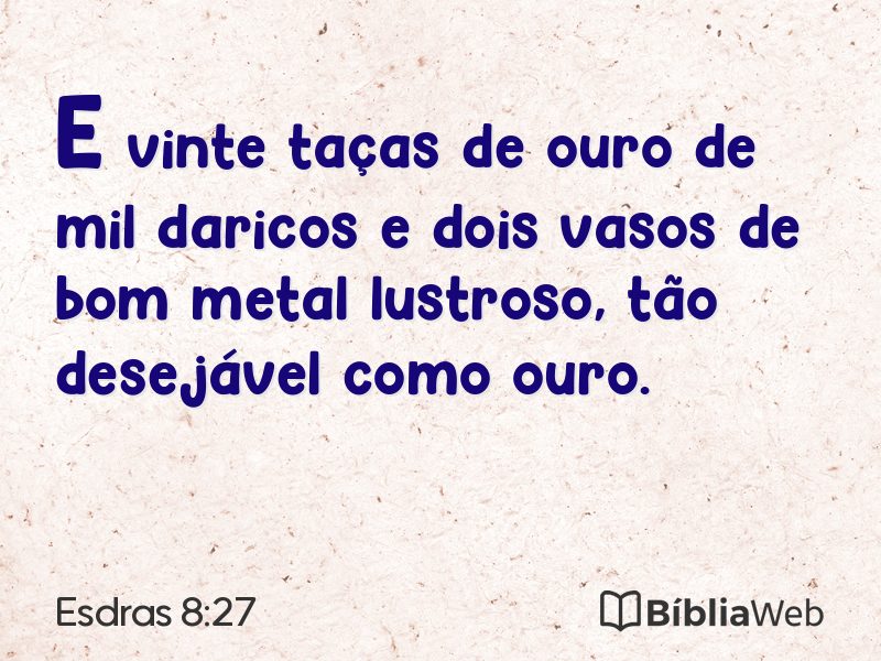 Esdras 8:27 em imagem para compartilhar