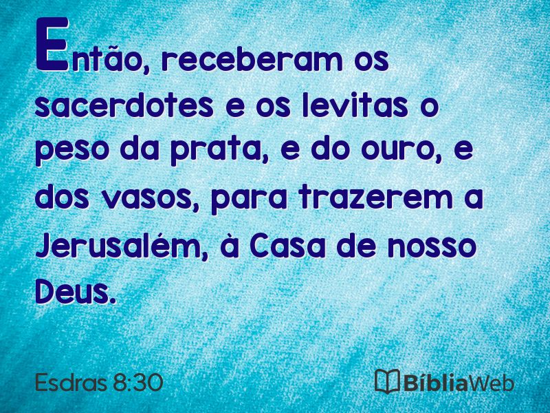 Esdras 8:30 em imagem para compartilhar