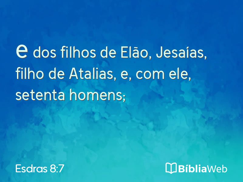 Esdras 8:7 em imagem para compartilhar