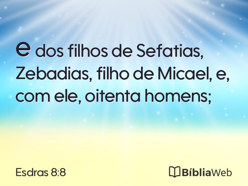 Esdras 8:8 em imagem para compartilhar
