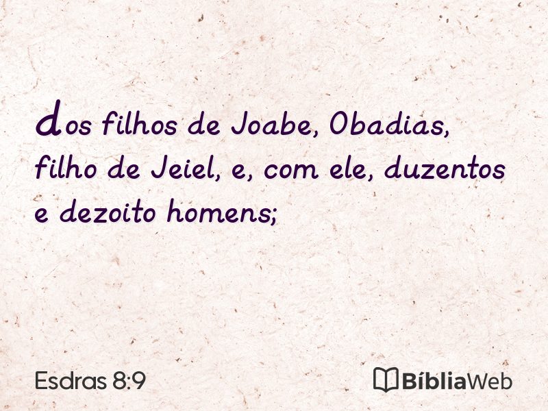 Esdras 8:9 em imagem para compartilhar