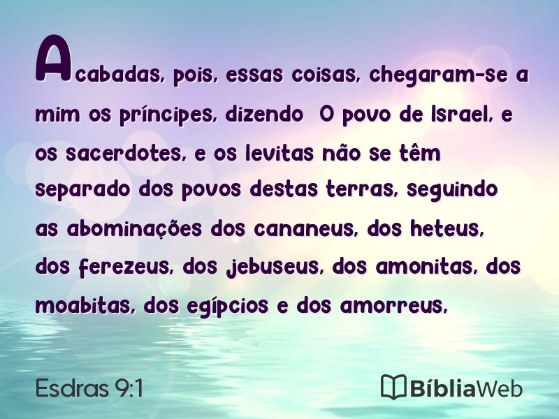 Esdras 9:1 em imagem para compartilhar