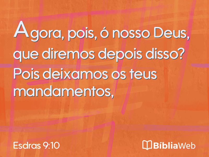 Esdras 9:10 em imagem para compartilhar