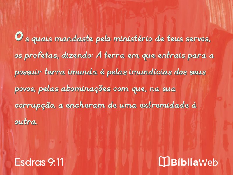 Esdras 9:11 em imagem para compartilhar